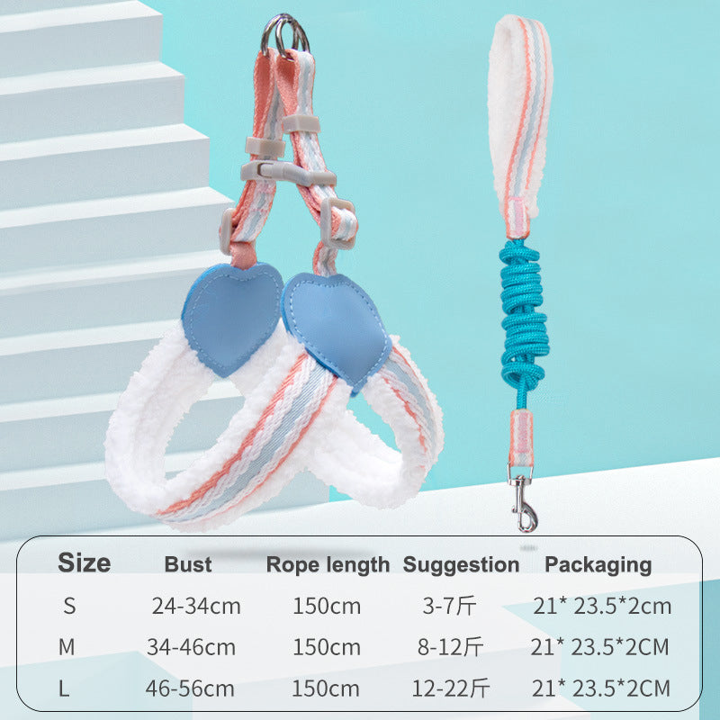 Pet Breathable Chest Vest Leash Walking Gear