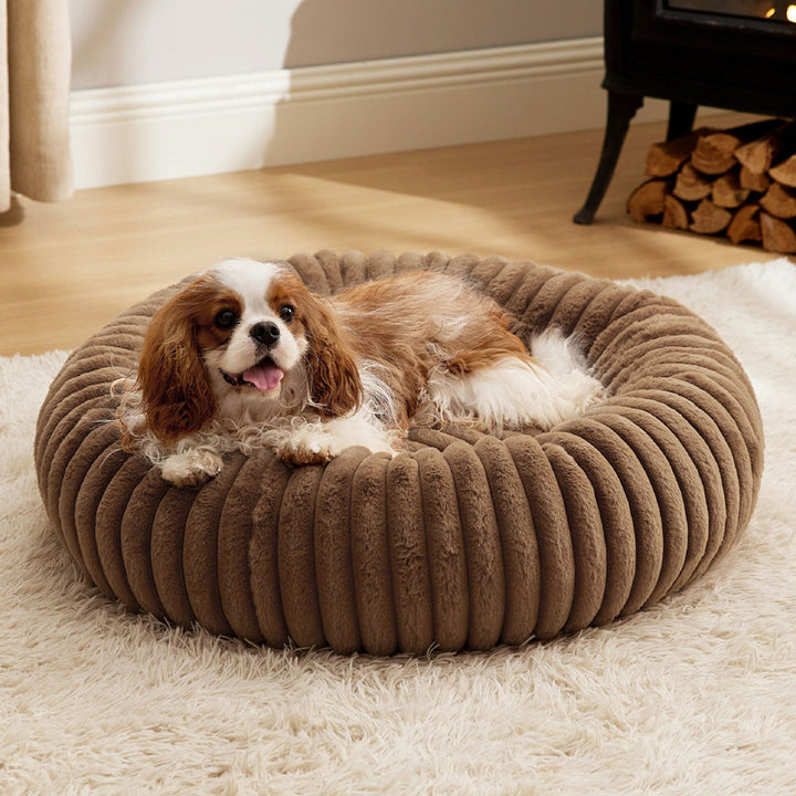 Pet Bed Plush Round Winter Warm Fur Mat House Bed