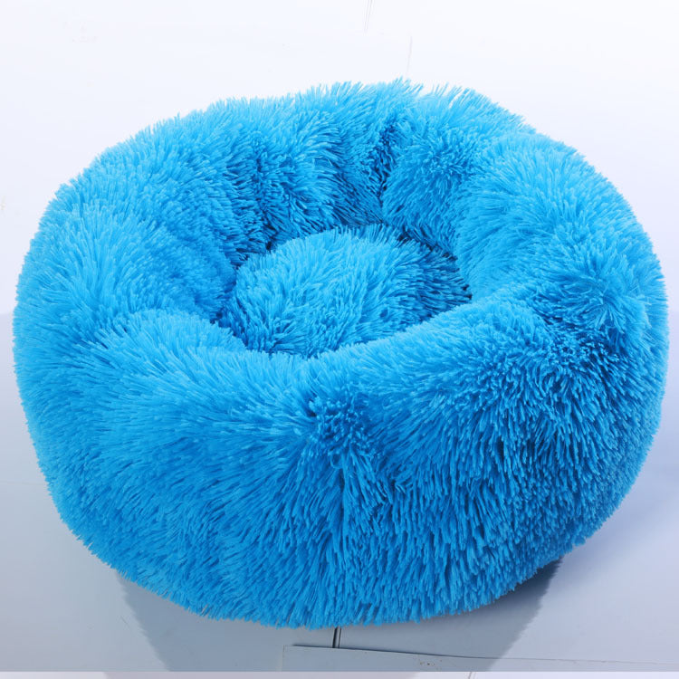 Pet Bed Round Soft Thick Plush Cushion Sleeping Mat