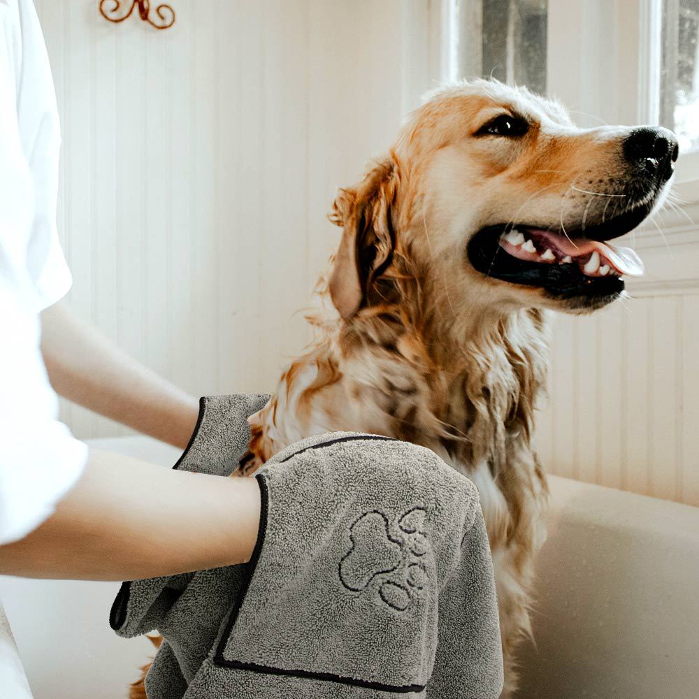 Pet Super Absorbent Bathrobe Bath Towel Drying Wrap