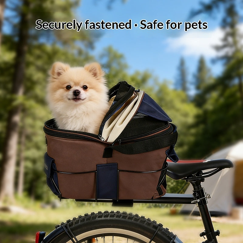Pet Carrier Foldable Canvas Rear Seat Travel Bag