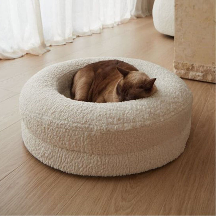 Pet Bed Round Leisure Nest Solid Color Indoor House