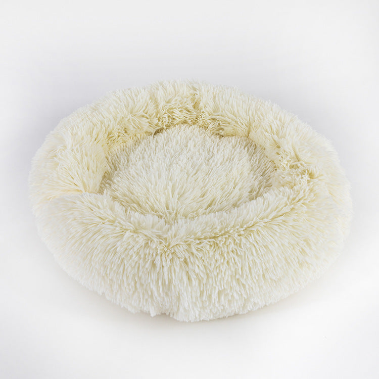 Plush Round Warm Winter Pet Sleeping Bed