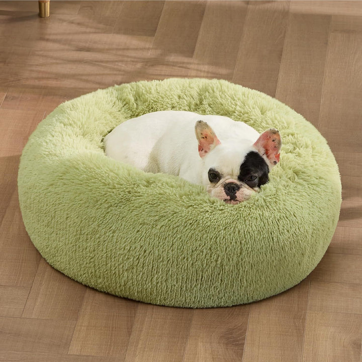 Pet Bed Round Fluffy Plush Non-Slip Indoor Sleeping Mat