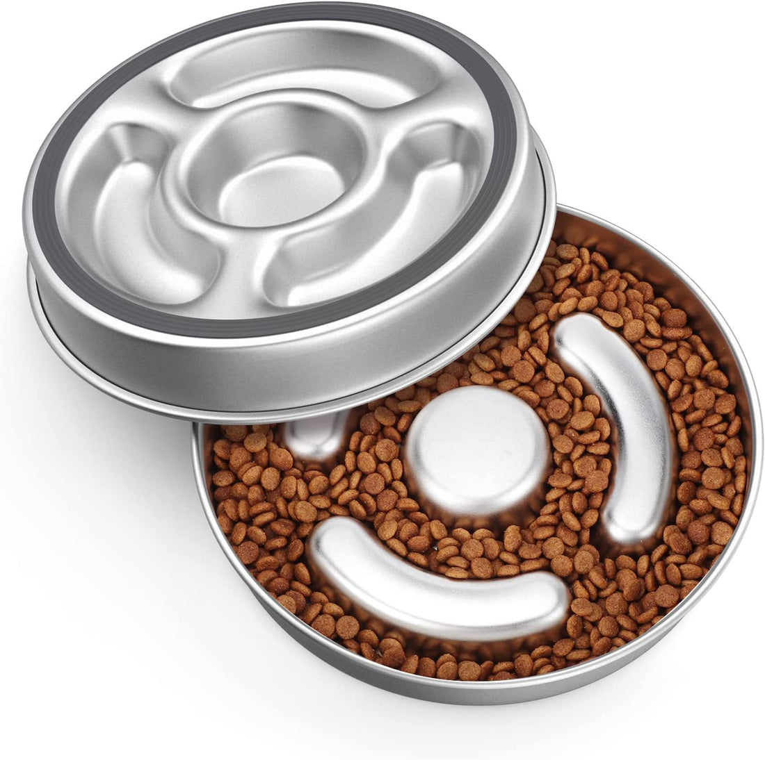 Pet Stainless Steel Slow Feeding Neck Support Bowl