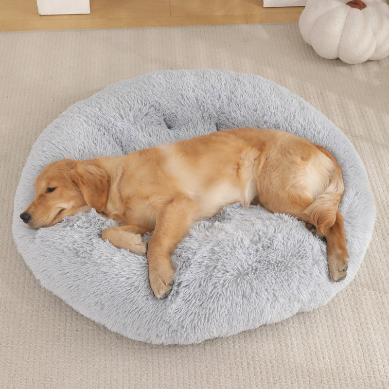 Pet Bed Round Plush Warm Sleeping Mat House Bed