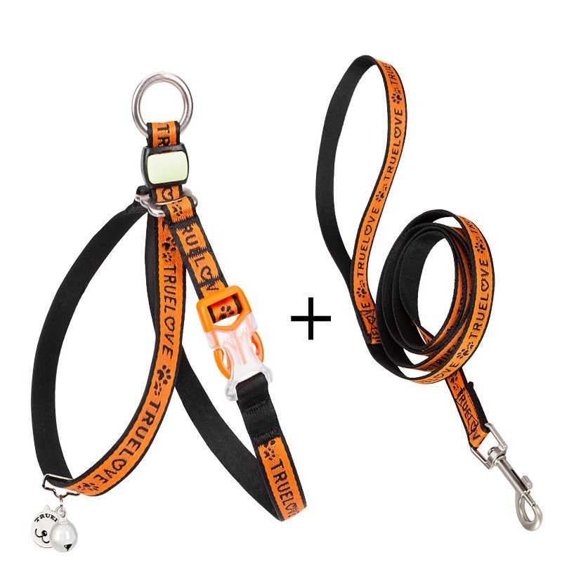 Pet Bell Chest Strap Haulage Rope Vest Leash Harness