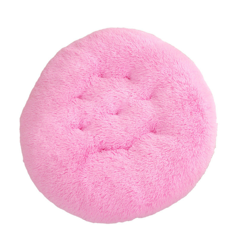 Pet Bed Round Plush Warm Sleeping Mat House Bed