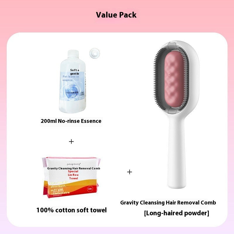 Pet Grooming Brush Dematting Comb Floating Hair Removal Cleaning Tool