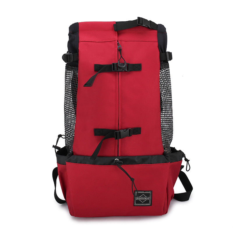 Pet Carrier Backpack Double Shoulder Portable Travel Outdoor Bag