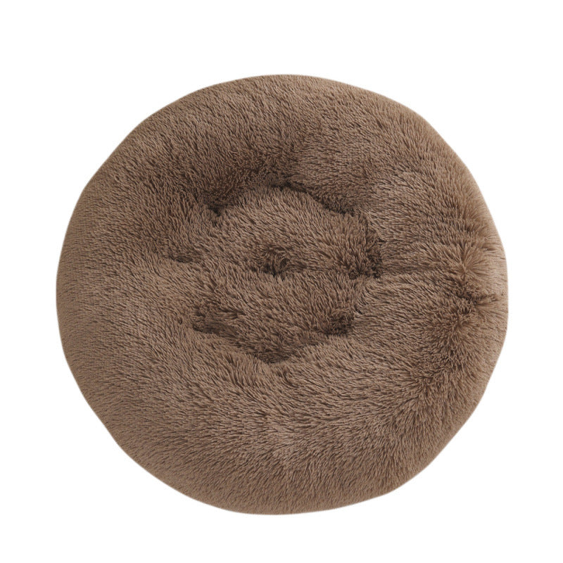 Pet Bed Round Plush Warm Sleeping Mat House Bed