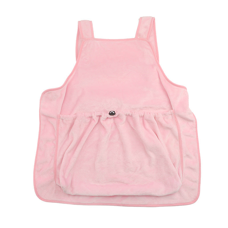 Pet Carrier Apron Outdoor Hanging Chest Bag Plush Travel Pouch