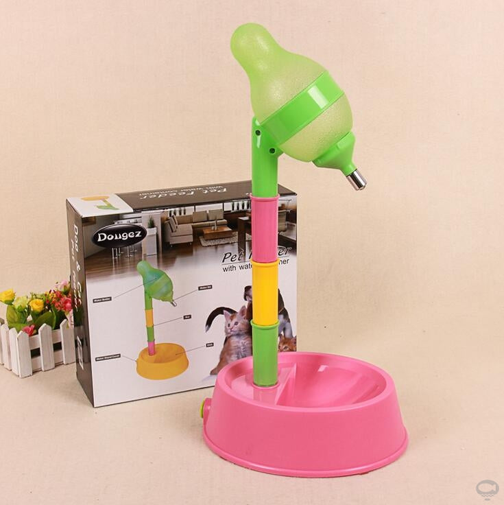 Pet Automatic Water Dispenser Adjustable Height Bowl Fountain