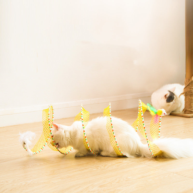Pet Foldable Storage Tunnel Interactive Toy
