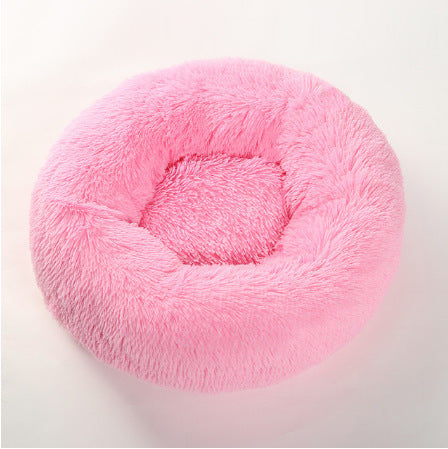 Pet Bed Round Soft Thick Plush Cushion Sleeping Mat