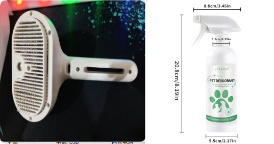 Pet Self Cleaning Dematting Comb Hair Removal Grooming Tool With Mist Humidifier