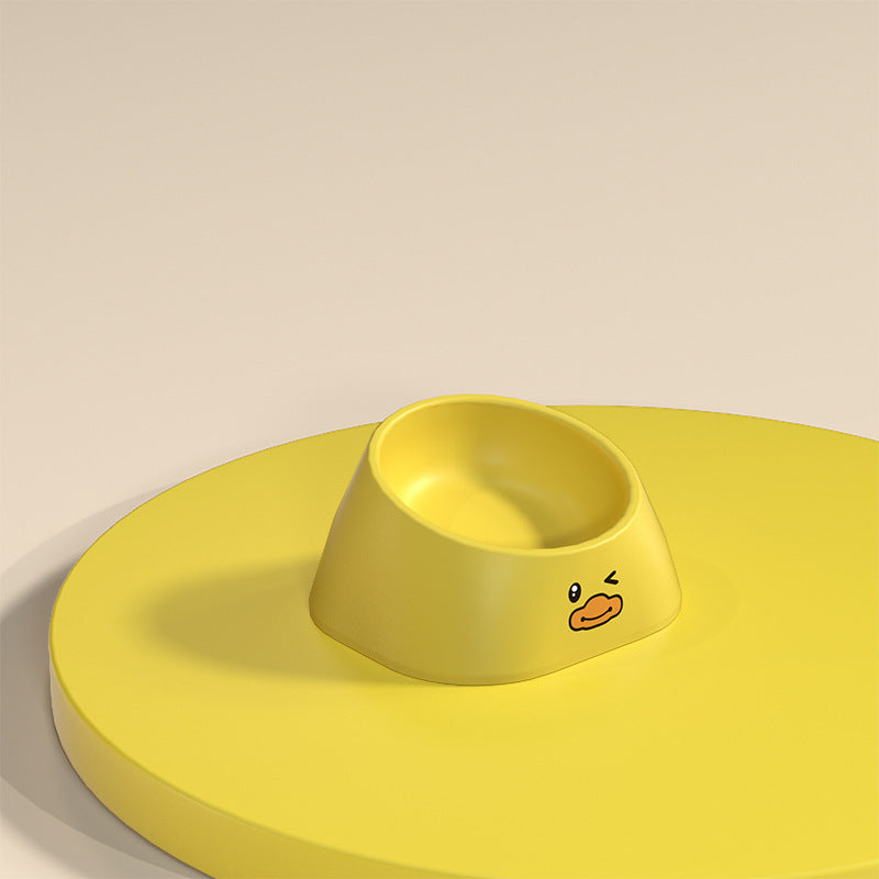 Pet Stainless Steel Tilted Feeding Bowl Cervical Support