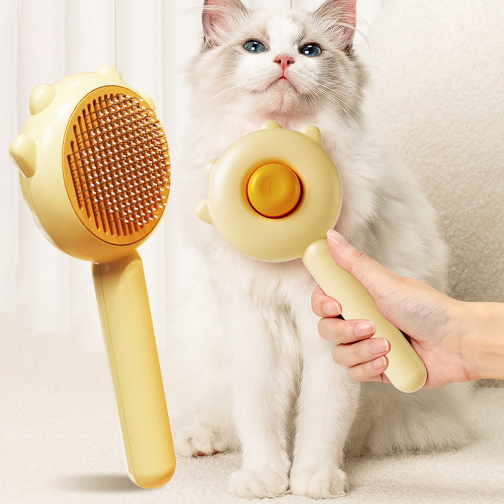 Pet Grooming Comb Massage Hair Removal Brush Scratcher Cleaning Tool