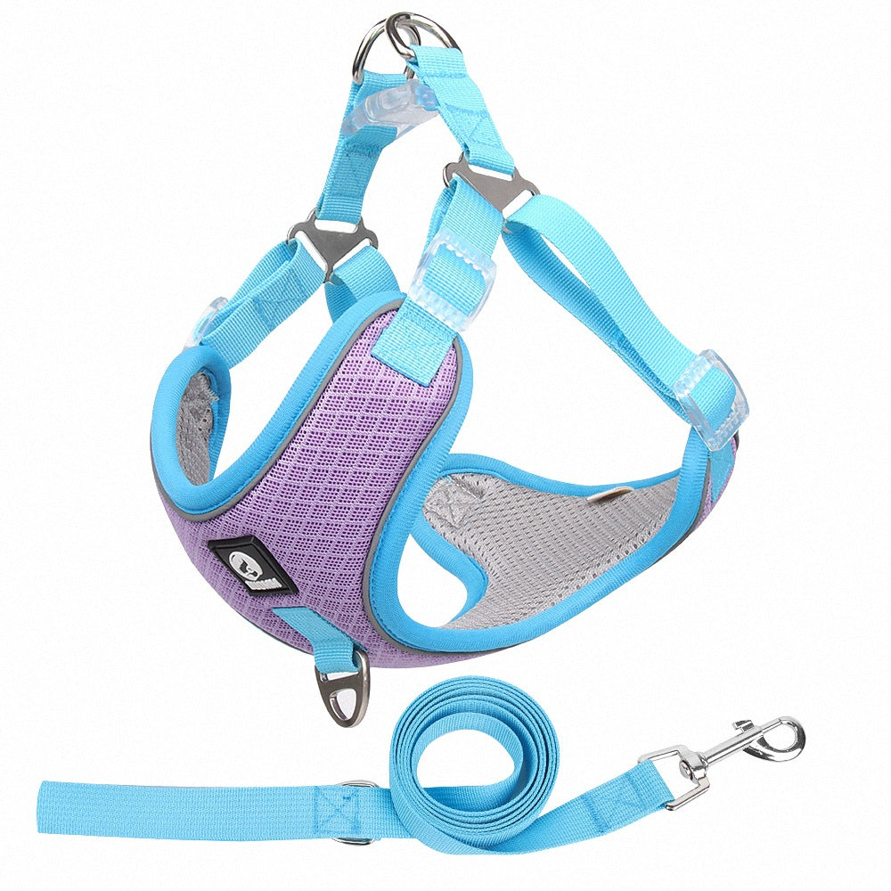 Pet Breathable Adjustable Harness Leash Walking Gear