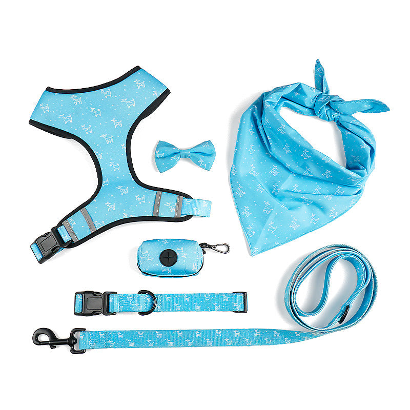 Pet Bow Harness Leash Walking Control Gear
