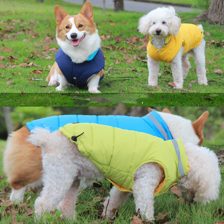 Pet Waterproof Outdoor Jacket Thickened Double Sided Reflective Wear