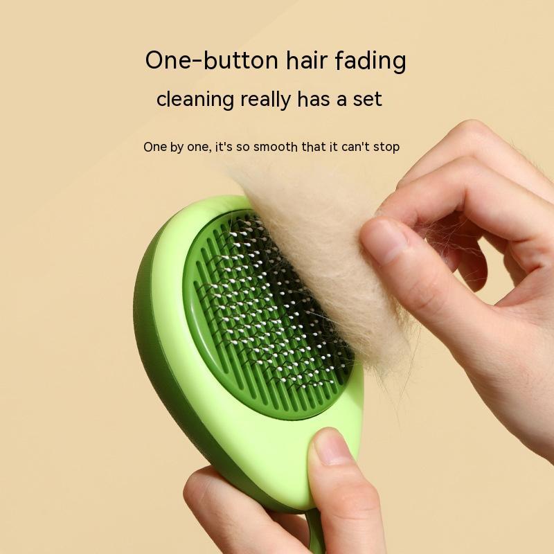 Pet Grooming Brush Avocado Shaped Hair Remover Comb Stainless Steel Needle Tool