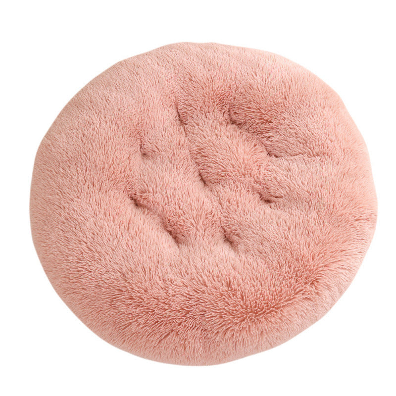 Pet Bed Round Plush Warm Sleeping Mat House Bed