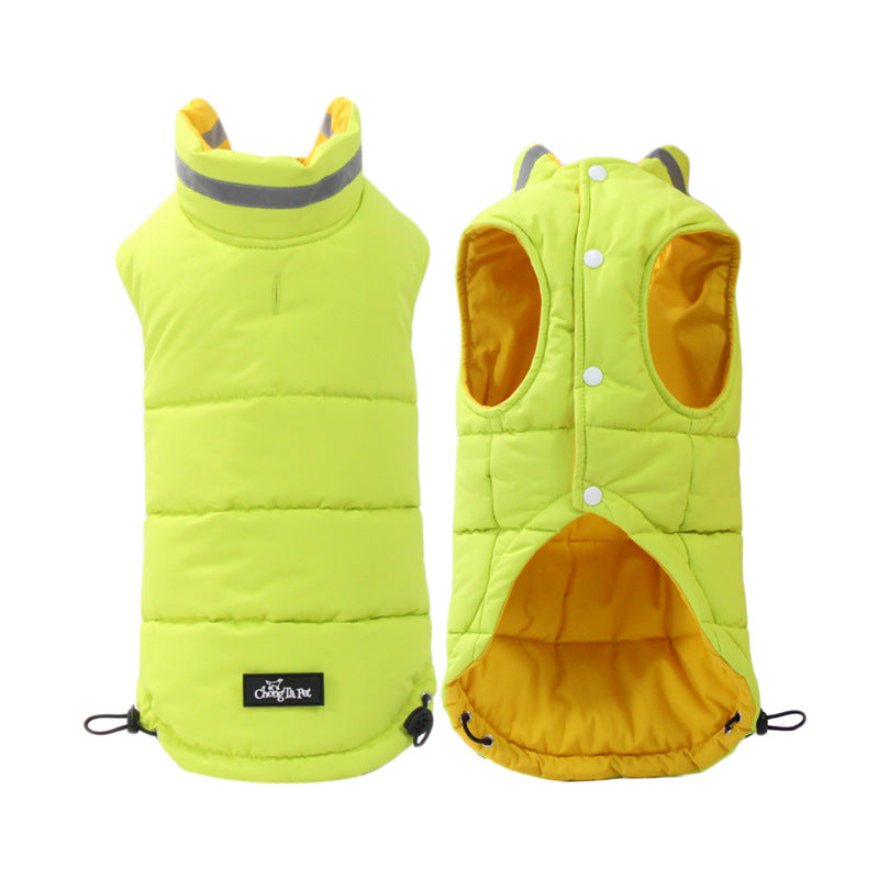 Pet Waterproof Outdoor Jacket Thickened Double Sided Reflective Wear