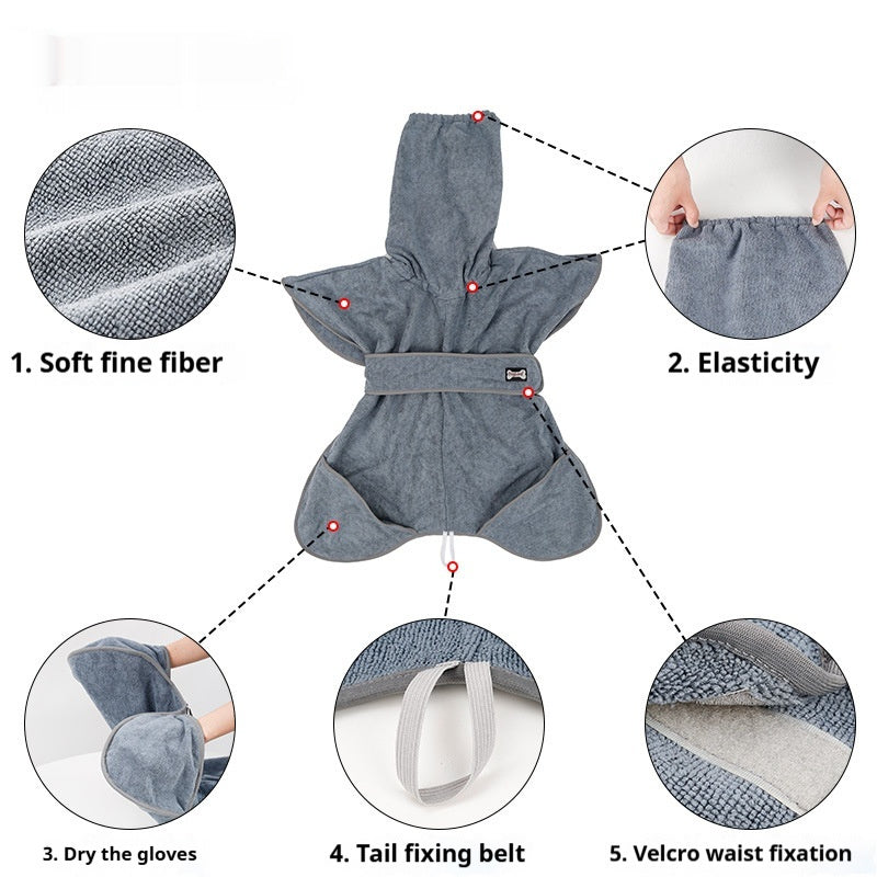 Pet Cotton Bath Towel Strong Absorbent Quick Drying Cloth