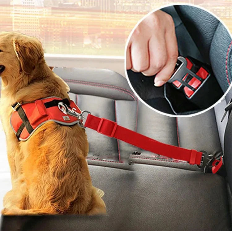 Car-Mounted Pet Safety Belt: Secure Your Pup On the Go - Pawfect Nest