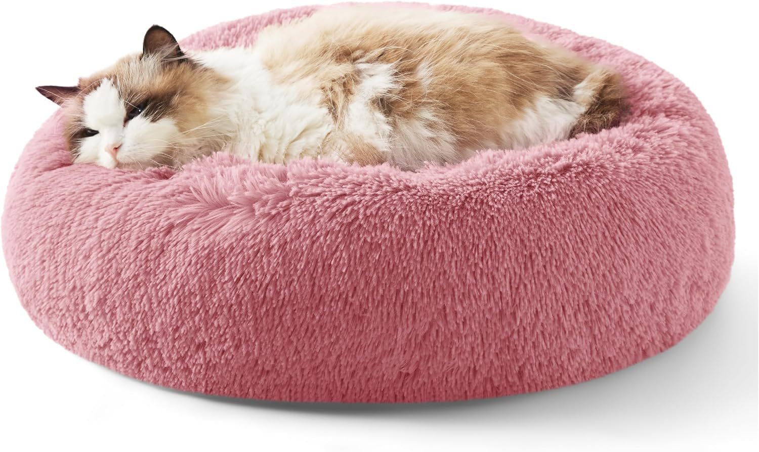 Pet Bed Round Fluffy Plush Non-Slip Indoor Sleeping Mat