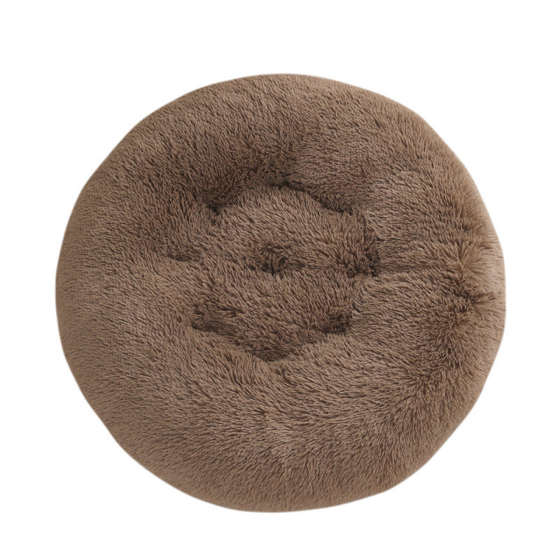 Pet Bed Round Plush Warm Sleeping Mat House Bed