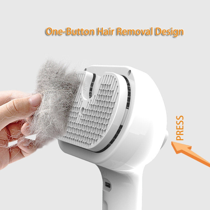 Pet Self Cleaning Dematting Comb Hair Removal Grooming Tool With Mist Humidifier