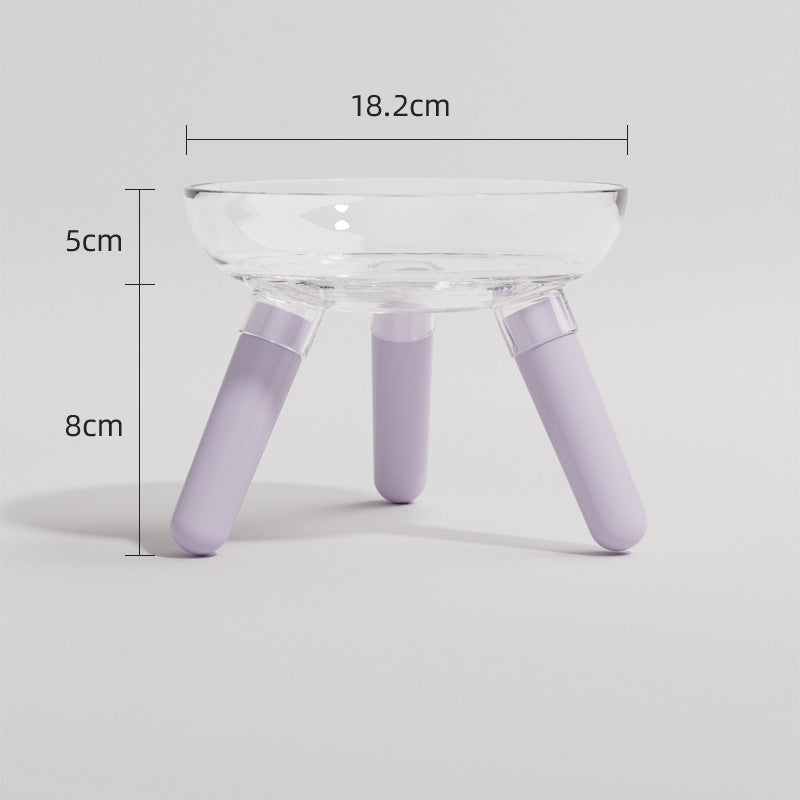 Pet Transparent Glass Feeding And Drinking Bowl