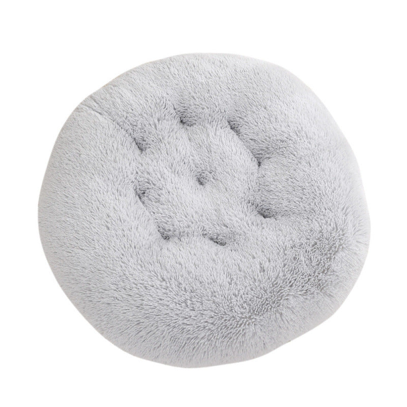 Pet Bed Round Plush Warm Sleeping Mat House Bed