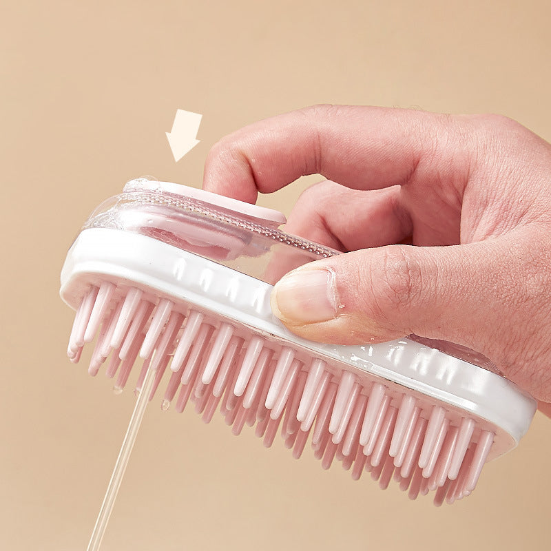 Pet Silicone Bath Massage Brush Foam Cleaning Grooming Tool