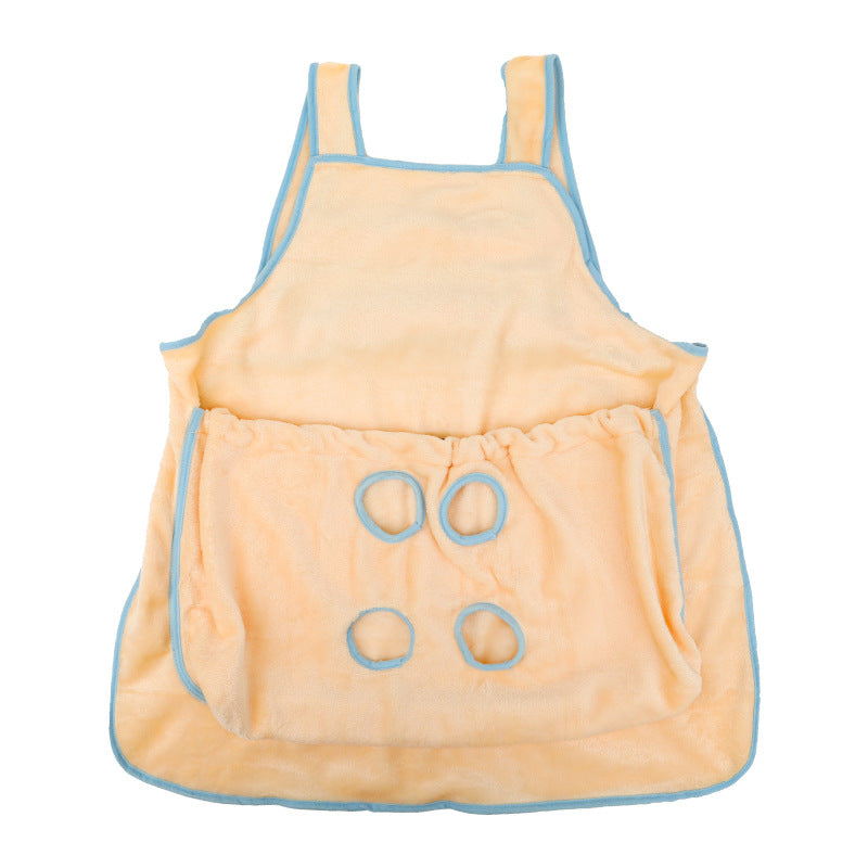 Pet Carrier Apron Outdoor Hanging Chest Bag Plush Travel Pouch