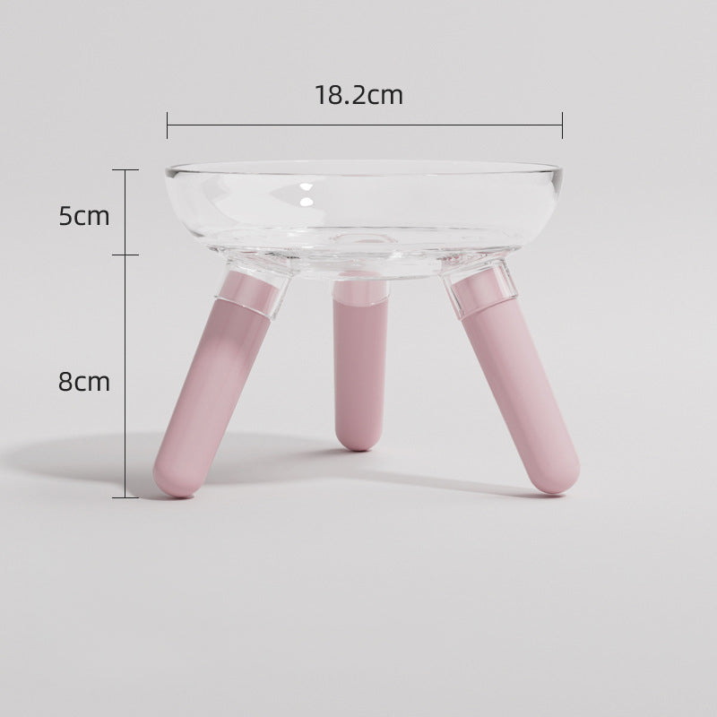 Pet Transparent Glass Feeding And Drinking Bowl