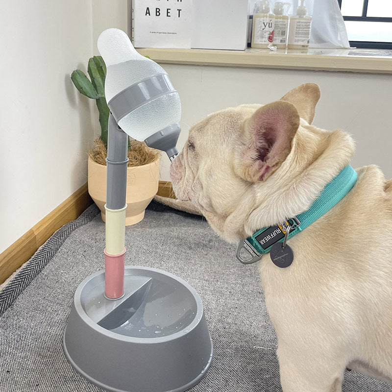 Pet Automatic Water Dispenser Adjustable Height Bowl Fountain