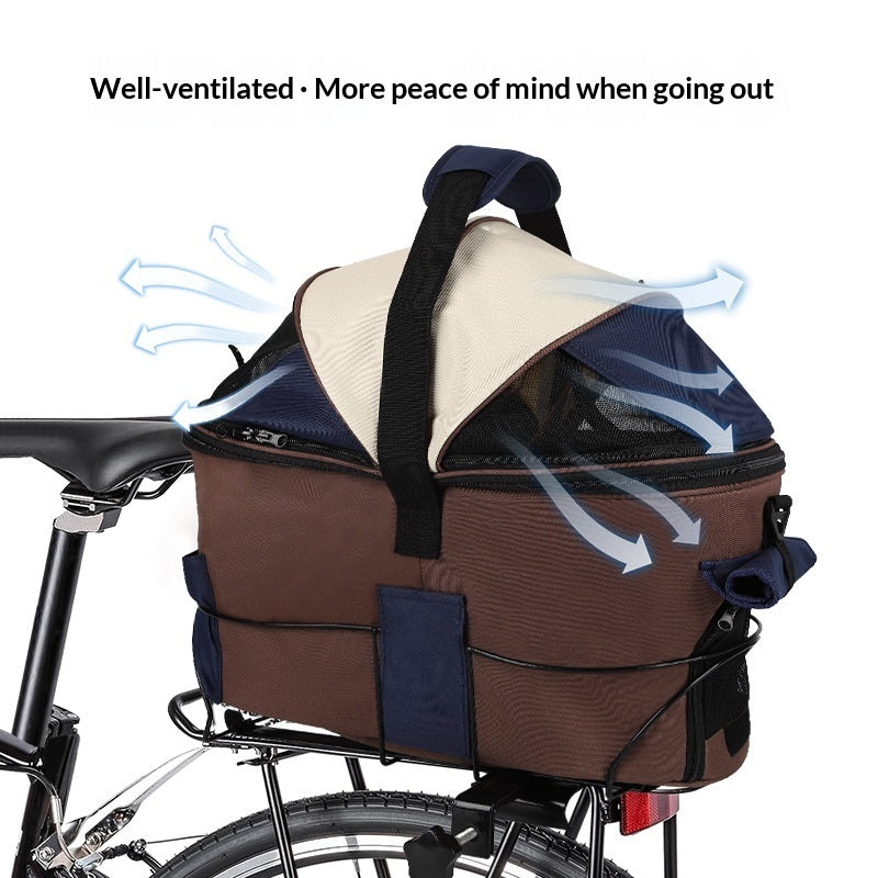 Pet Carrier Foldable Canvas Rear Seat Travel Bag