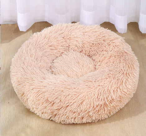 Pet Bed Round Soft Thick Plush Cushion Sleeping Mat