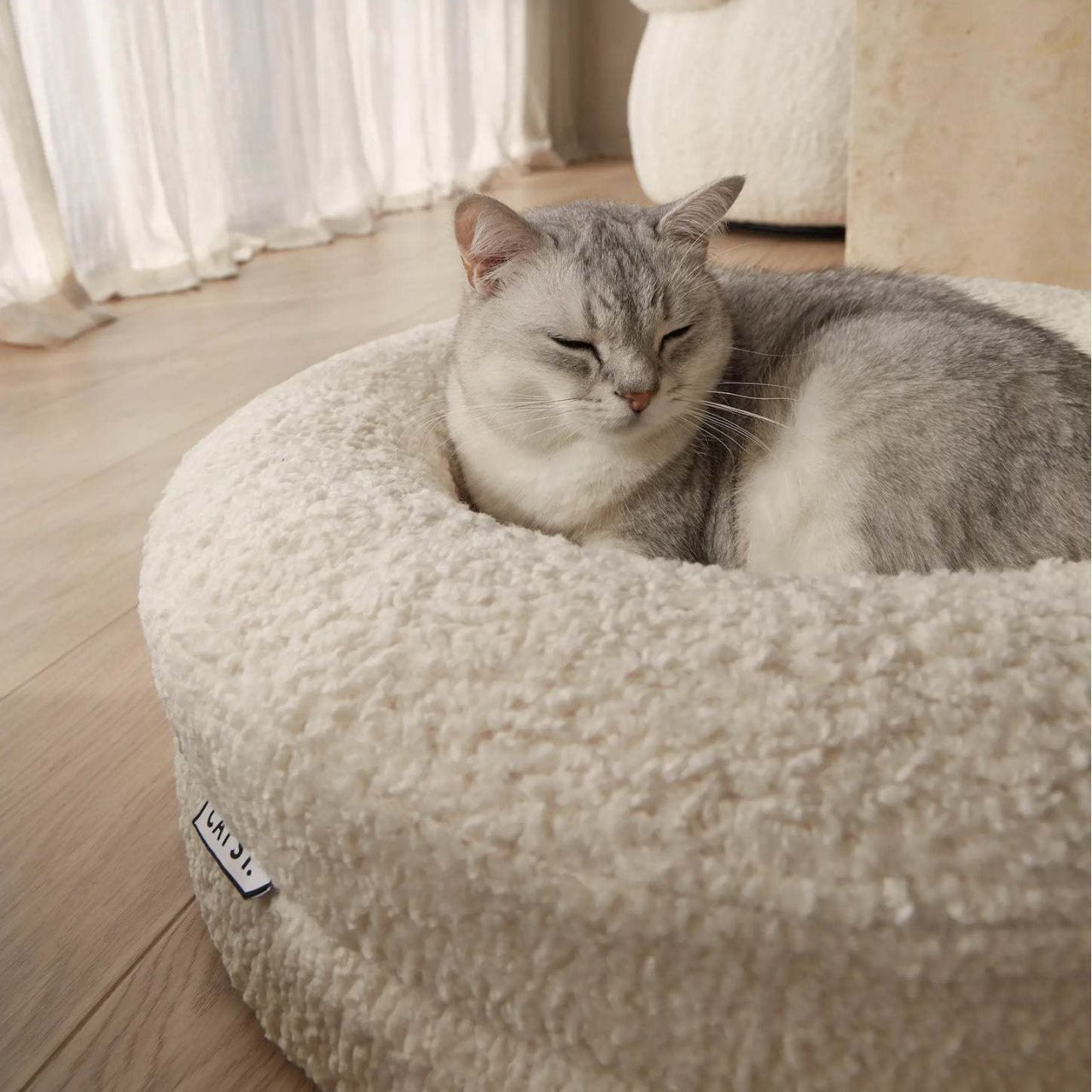 Pet Bed Round Leisure Nest Solid Color Indoor House