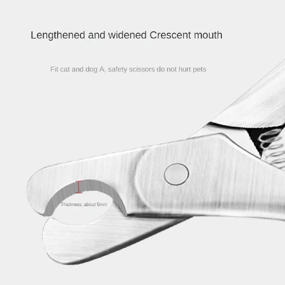 Pet Nail Clipper Professional Safety Stainless Steel Grooming Trimmer Tool