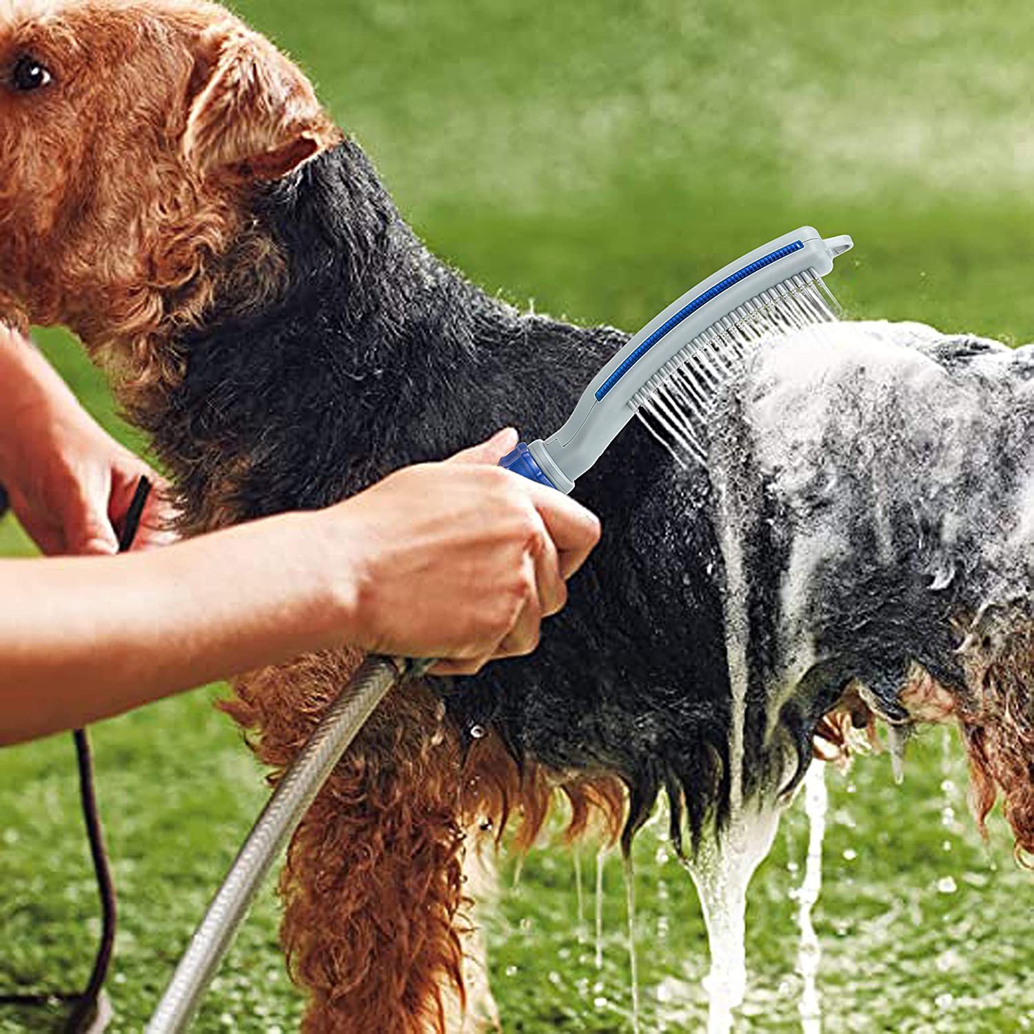 Pet Bath Brush Shower Hose Grooming Cleaning Tool