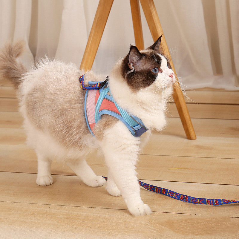 Pet Reflective Harness Leash Anti Escape Walking Gear
