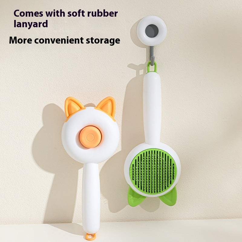 Self-Cleaning Pet Grooming Brush | Tangle-Free Hair Remover - Pawfect Nest