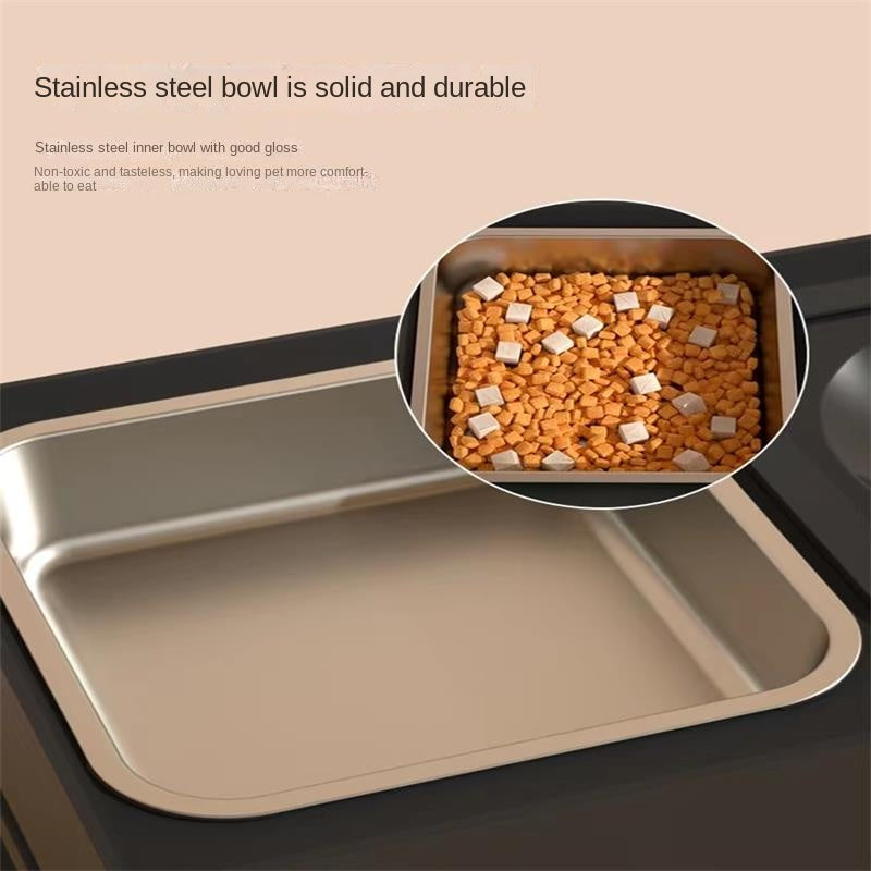 Pet Stainless Steel Double Bowl Elevated Feeding Stand
