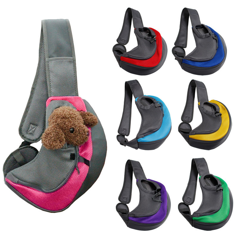 Pet Carrier Mesh Oxford Single Shoulder Travel Sling Handbag