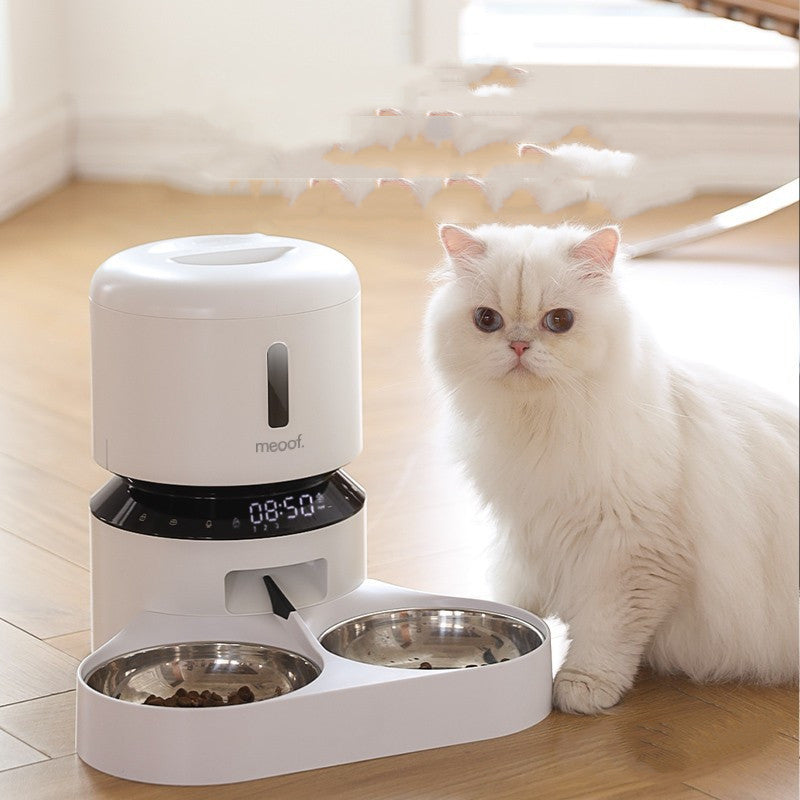 Pet Automatic Capsule Feeder Double Bowl System