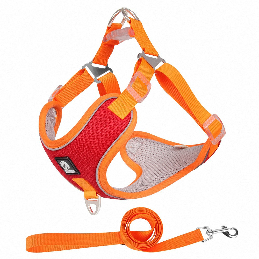 Pet Breathable Adjustable Harness Leash Walking Gear